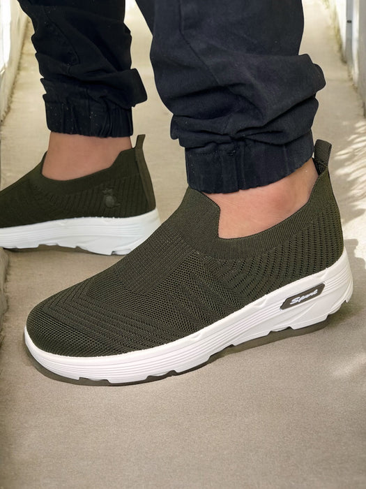 SHIDaQIN Deep Sea Drift Slip-On Knit Sneakers