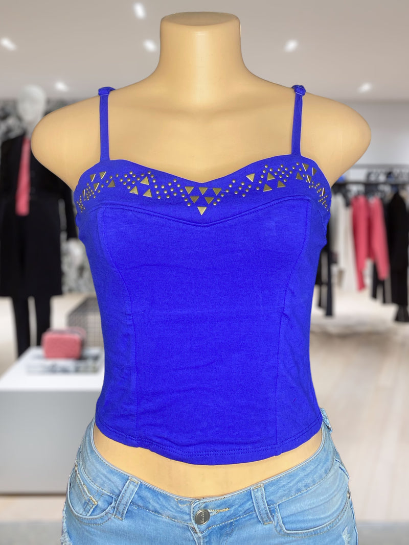 Solid Bustier Crop Cami Top