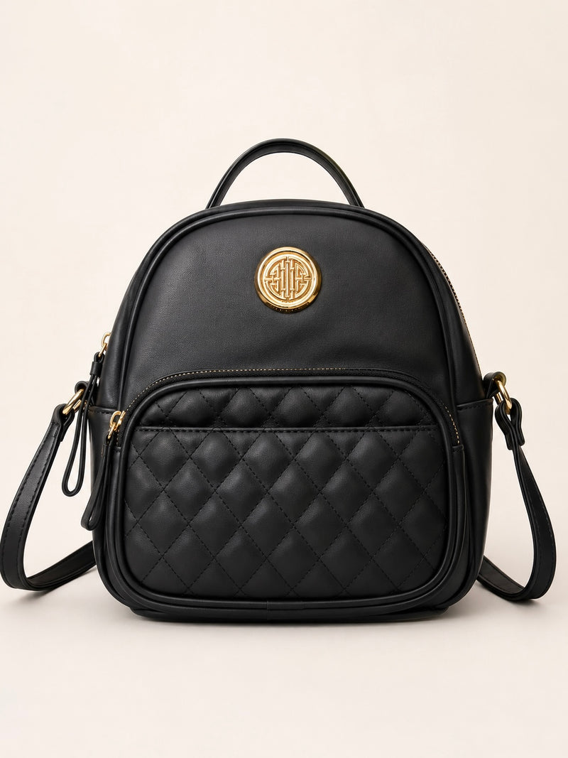 Rose Quilted Charm Backpack – Casual Luxe for Everyday E60-15