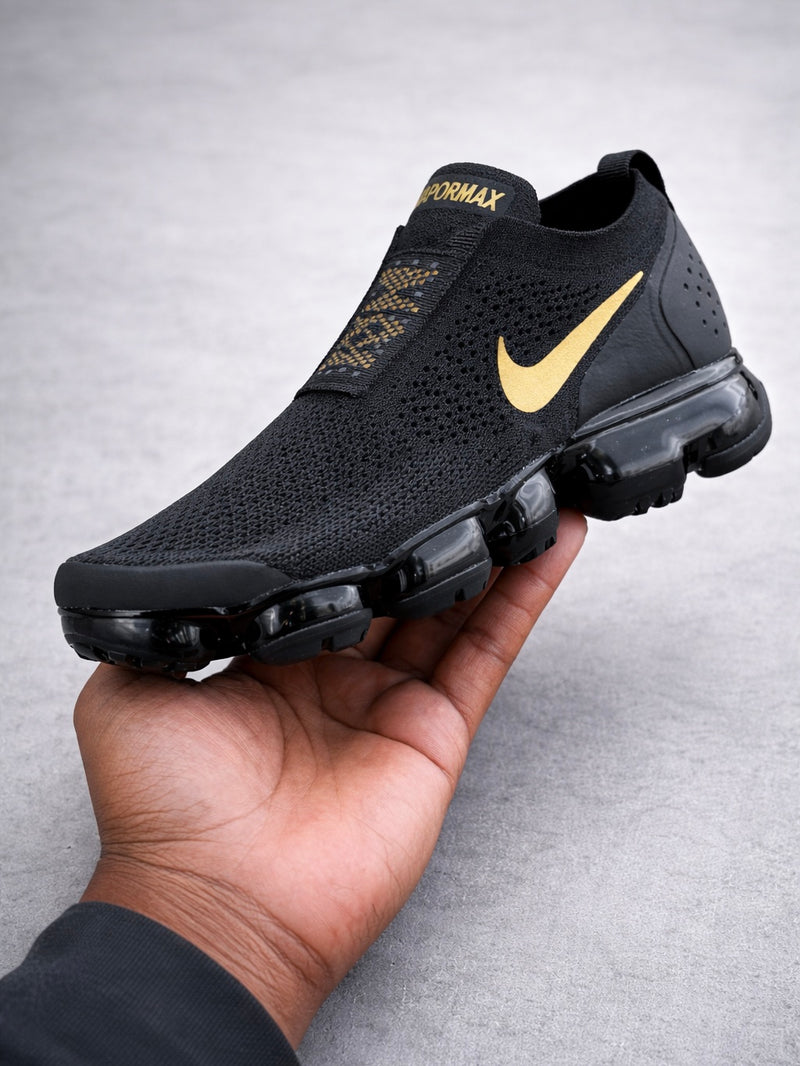 Nike Vapormax Gold Rush Slip-On Knit Sneakers