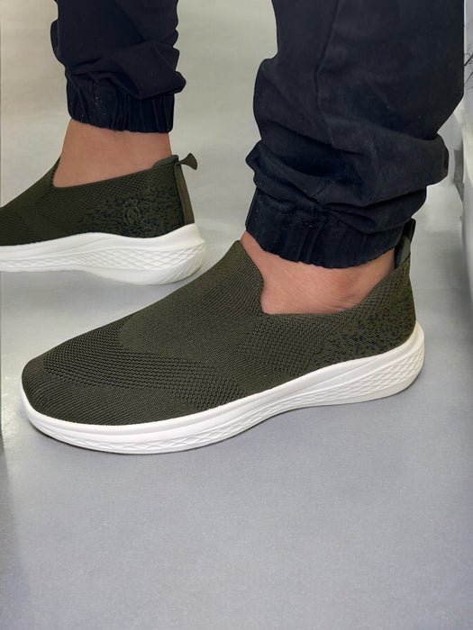 SHIDaQIN Forest Glide Slip-On Knit Sneakers