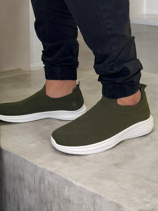 SHIDaQIN Midnight Breeze Knit Slip-On Sneakers