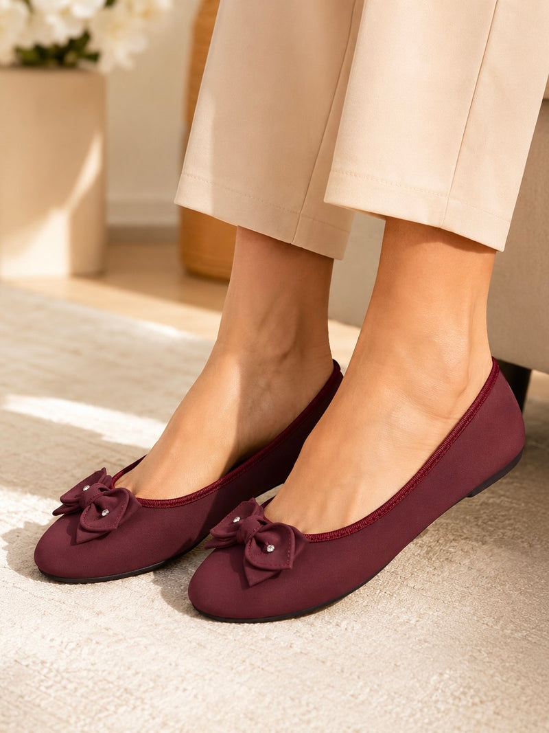 Bow Detail Ballet Flats A-035