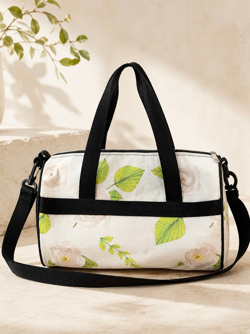 Printed Multi-Purpose Barrel Duffel Bag