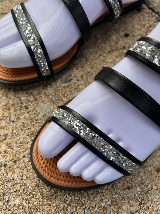 Moleca Ladies Comfort Glitter Strap Sandals – Elegant and Comfortable Summer Footwear