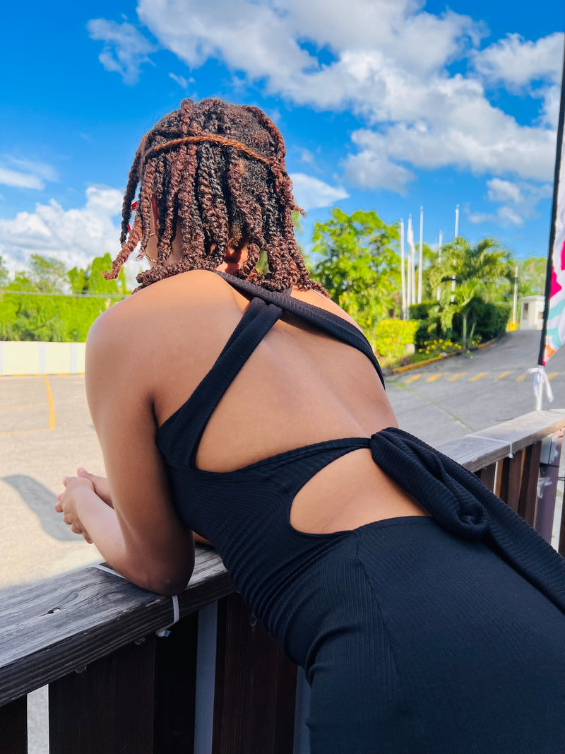 Volaré Fashion Criss-Cross Tie Backless Bodycon Dress