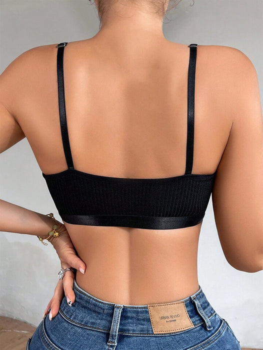 Volaré Fashion Ring Linked Harness Crop Cami Top