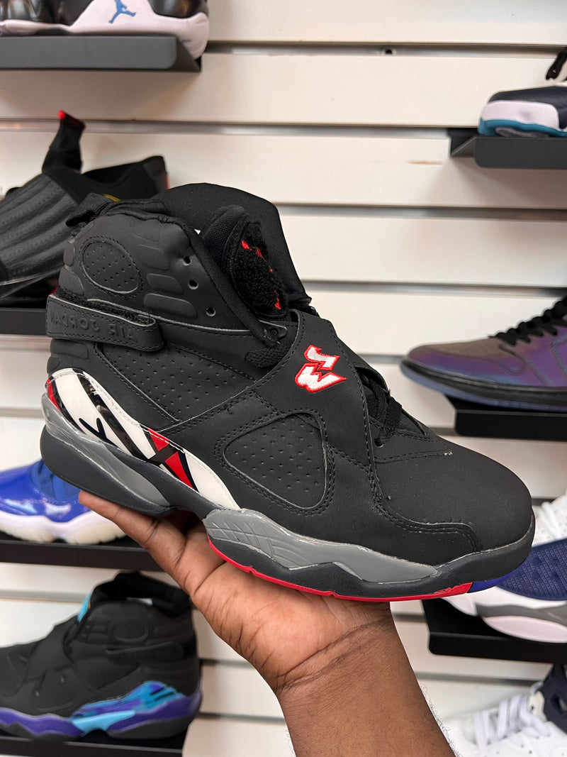 Air Jordan Retro 8 - Classic Black & Red Basketball Sneakers