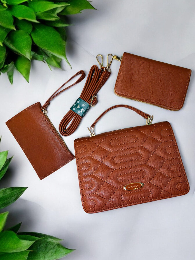 Grenobil Quilted Mauve Handbag D9299