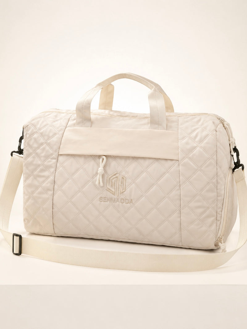 SENMAODA Luxe Quilted Weekend Duffel Bag A-059