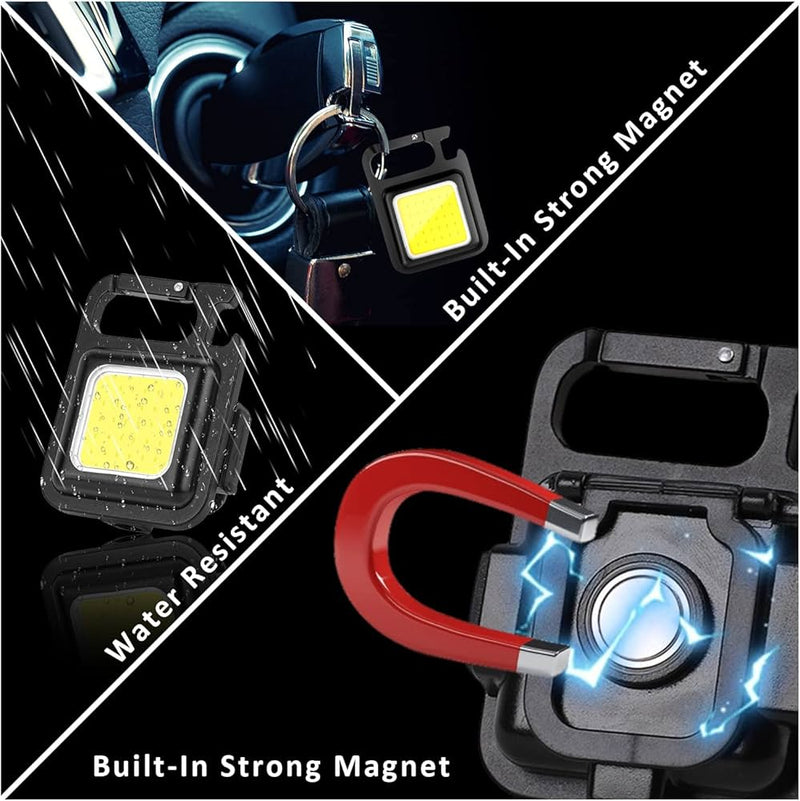 COB Single Pack Rechargeable Keychain Light - Compact & Powerful Illumination