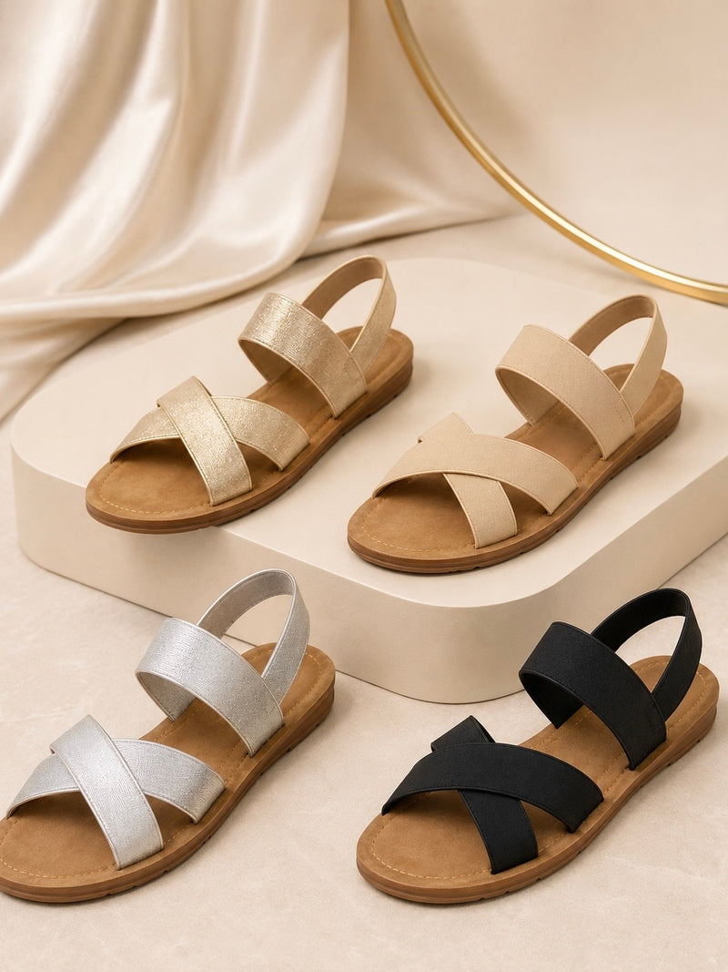 Flexi Chic Cross-Strap Comfort Sandals A-041