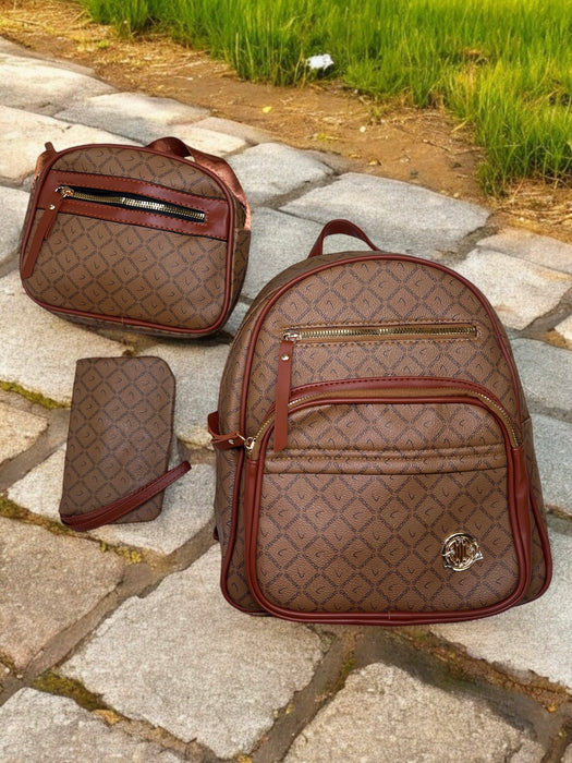 GRENOBIL 3-Piece Set Monogram Backpack A5241