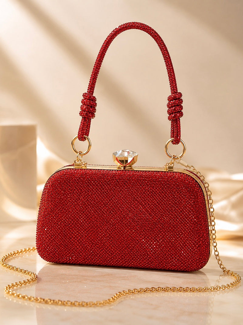Crystal Luxe Box Clutch Bag A061
