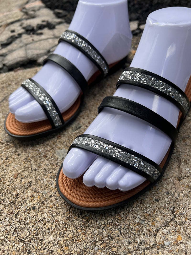 Moleca Ladies Comfort Glitter Strap Sandals – Elegant and Comfortable Summer Footwear