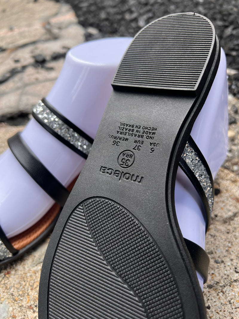 Moleca Ladies Comfort Glitter Strap Sandals – Elegant and Comfortable Summer Footwear