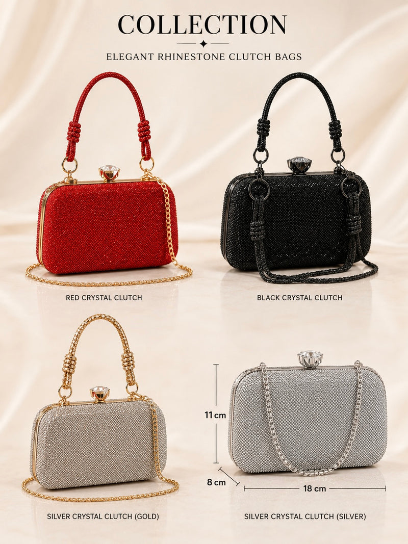 Crystal Luxe Box Clutch Bag A061