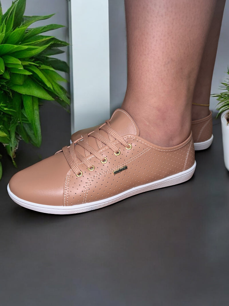 Moleca Perforated Comfort Lace Up Tennis Shoes 5605.449