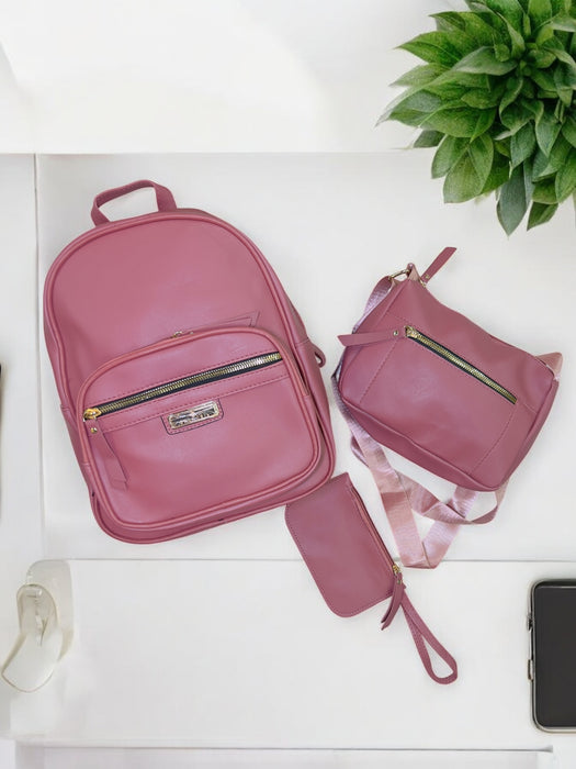 3-Piece Backpack, Shoulder Bag, and Pouch Set (GS)