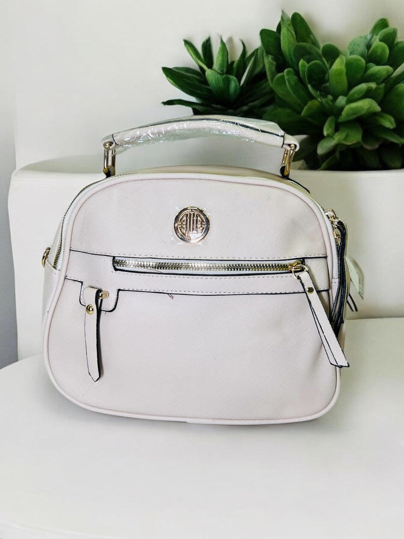 Chic Elegance - Grenobil Handbag with Gold Accents