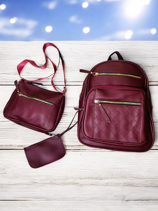 Classic 3-in-1 Backpack and Pouch Set A-0431