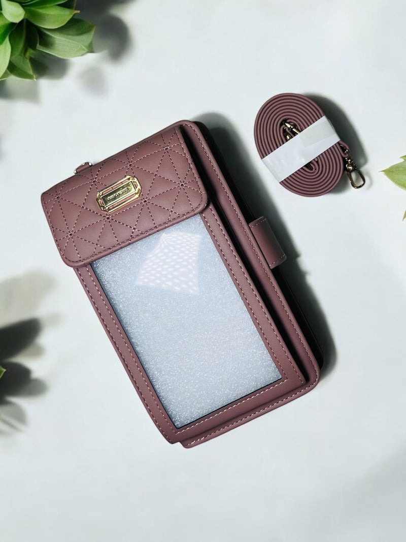 Elegant Quilted Touchscreen Crossbody Bag D-9115