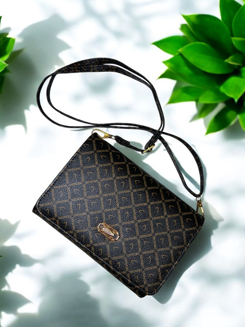 Grenobil Monogram Print Crossbody Set D-3826
