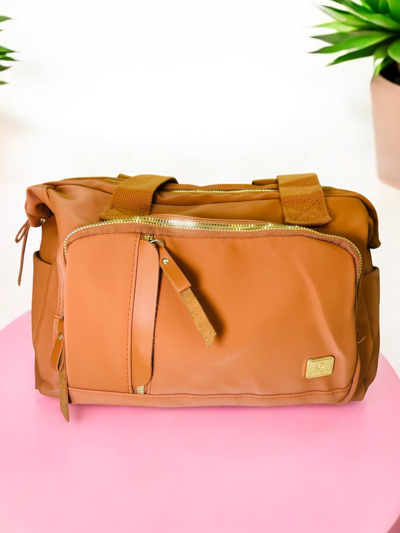 Casual Tote Bag with Front Pocket and Canvas Handles B-0231