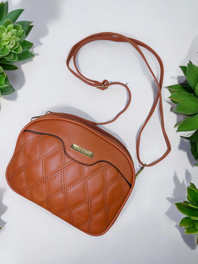 Grenobil Blush Diamond Stitch Crossbody Bag CJ-6534