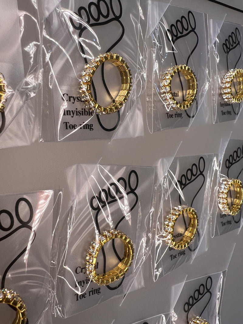 Rhinestone Decor Toe Rings