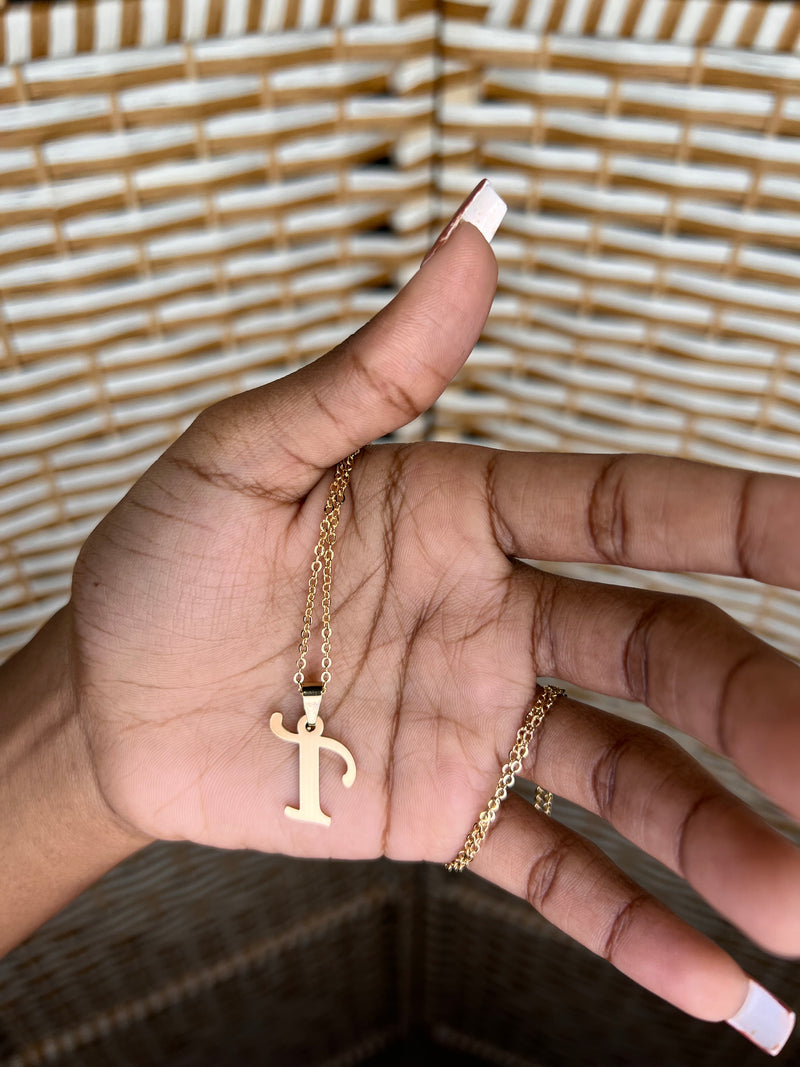 Stainless Steel Alphabets Pendant Necklace