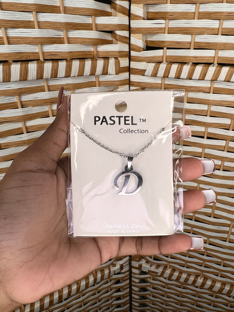 Stainless Steel Alphabets Pendant Necklace