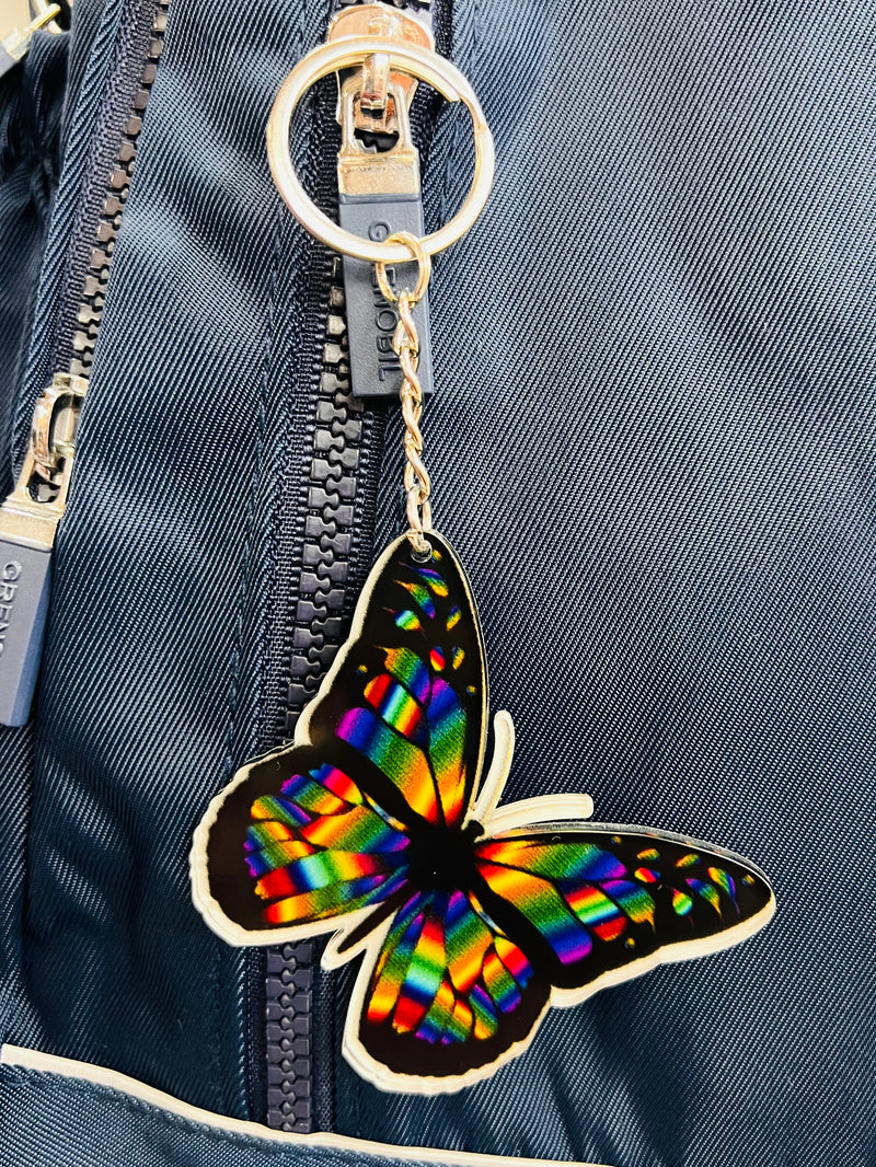 Holographic Rainbow Butterfly Keychain VF-keychain