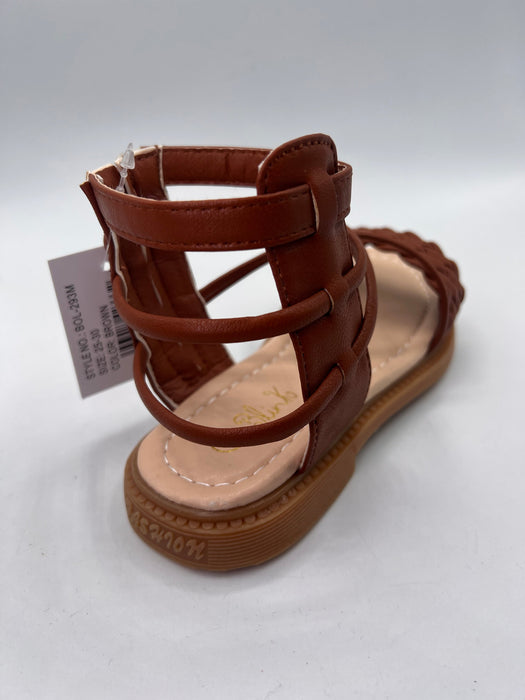 Girls Braided Detail High Strap Sandals (Only Size 22)