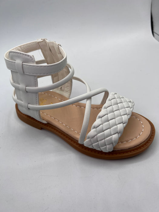 Girls Braided Detail High Strap Sandals