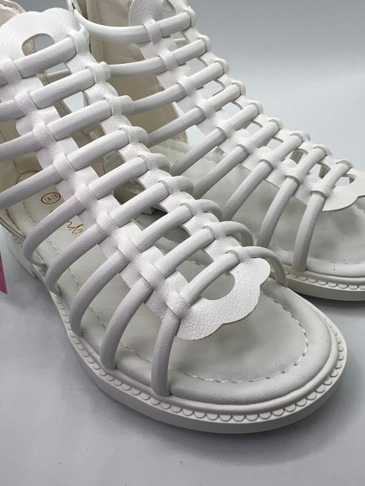 Girls Zipper Detail Flat Gladiator Sandals (Only Size 26)