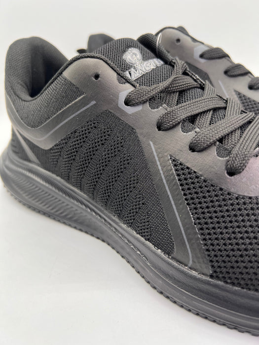 Unisex Arch Fit Black Soft Toe Non-Slip Athletic Shoe