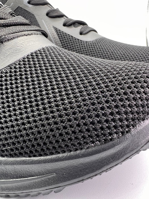 Unisex Arch Fit Black Soft Toe Non-Slip Athletic Shoe