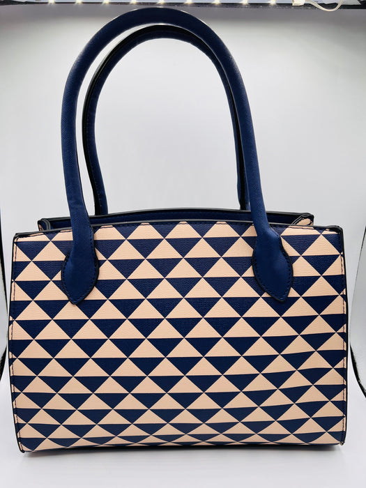 2 Pcs Plaid Versatile Tote Women's Bag Large Capacity Canvas Cowhide Bag Solid Simple Shoulder Bag Multifunctional Handbag