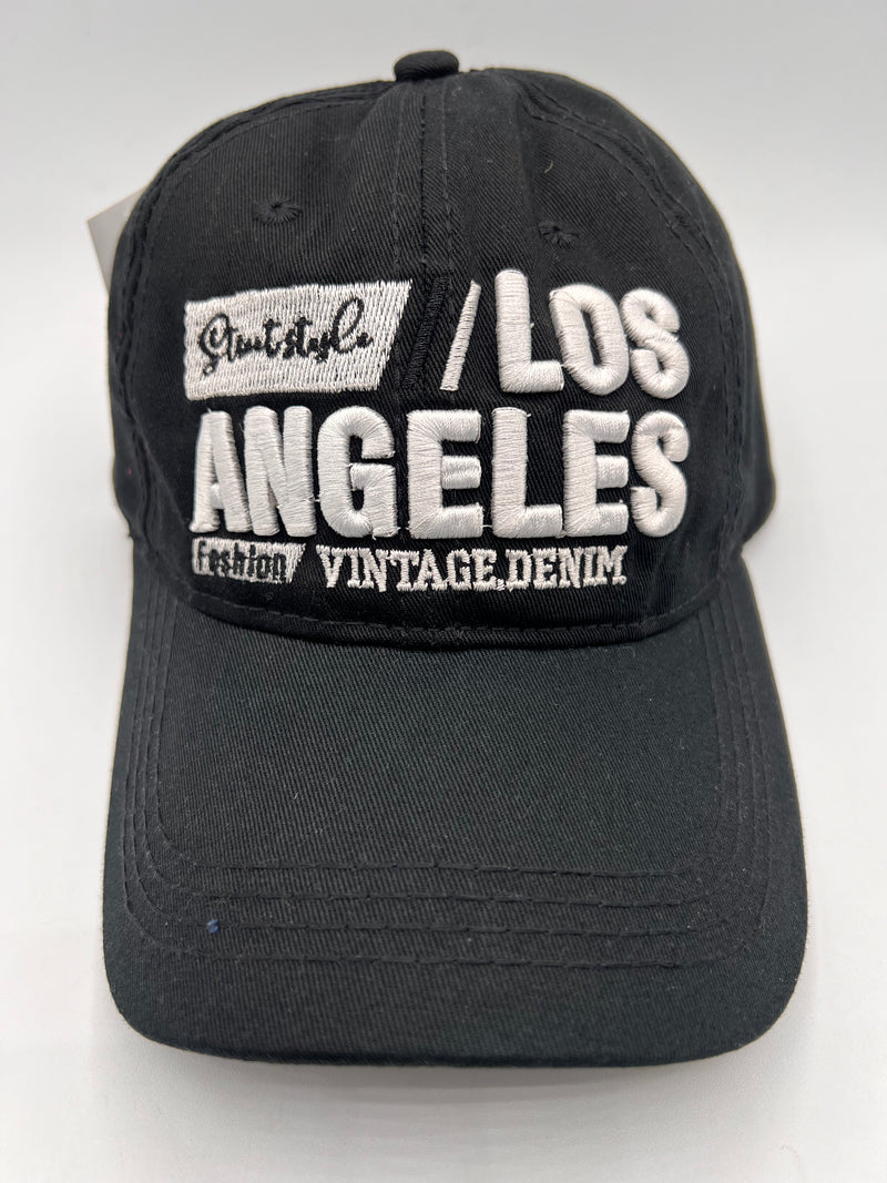 Street Style Los Angeles Fashion Vintage.Denim Caps