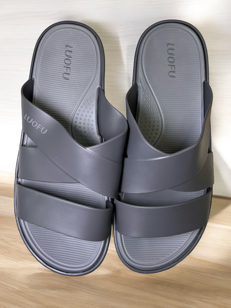 LUOFU Double-Band Slip-On Sandals