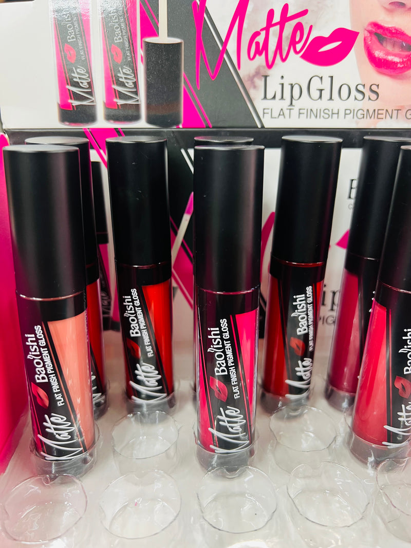Baolishi Matte Lip Gloss - Flat Finish Pigment Perfection