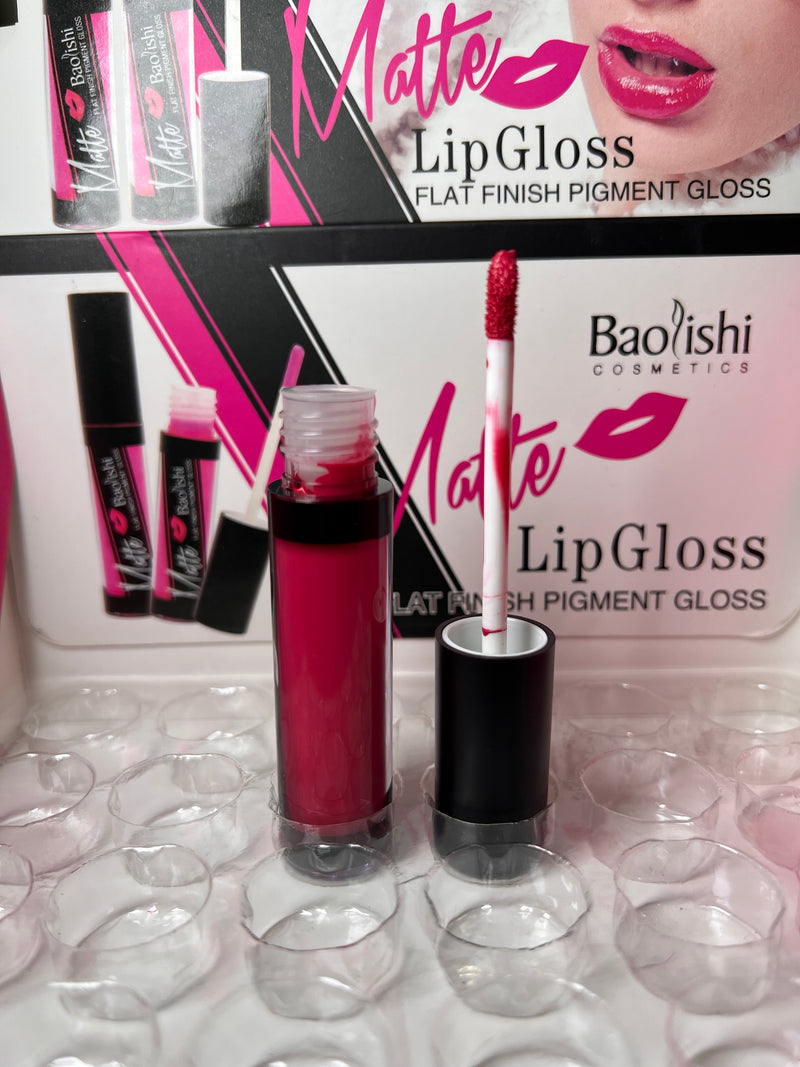 Baolishi Matte Lip Gloss - Flat Finish Pigment Perfection