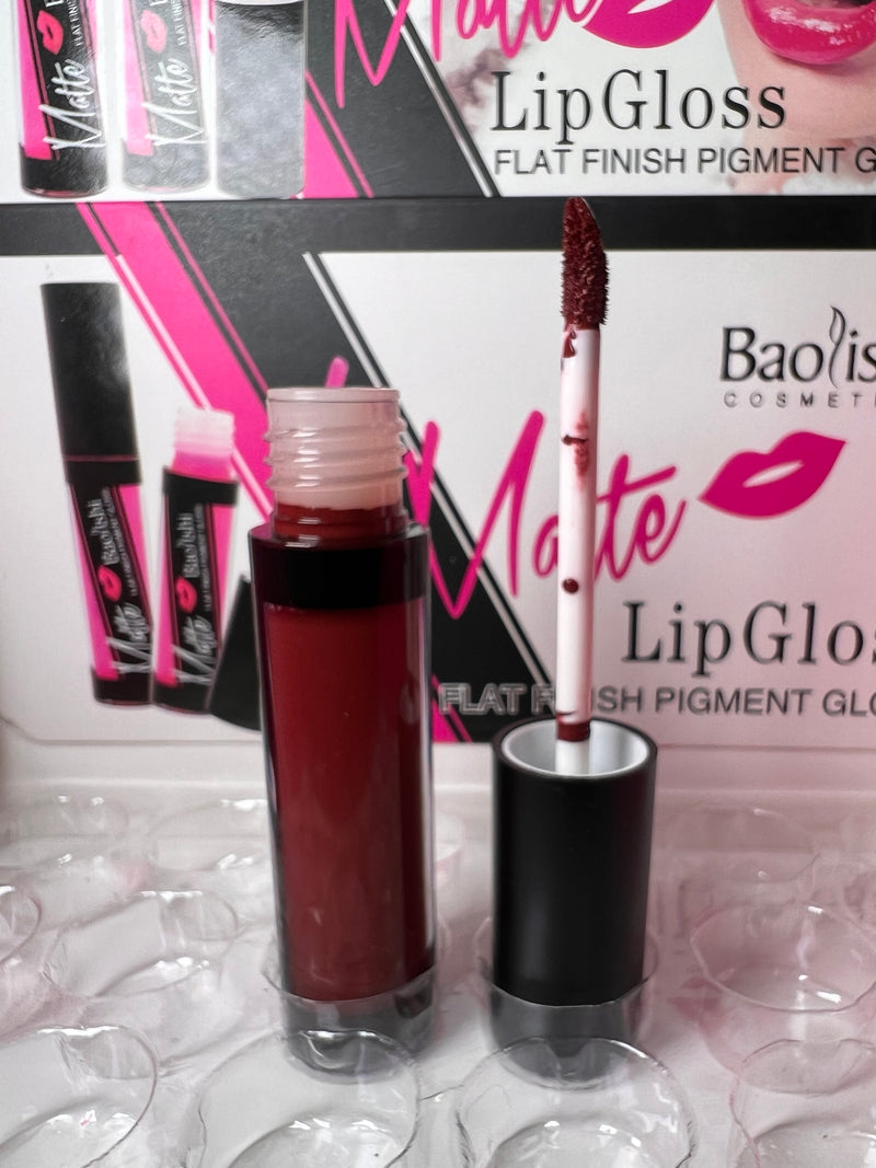 Baolishi Matte Lip Gloss - Flat Finish Pigment Perfection