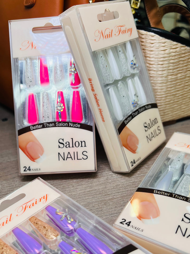 Nail Fairy Glamorous Press-On Nails - 24 Piece Set