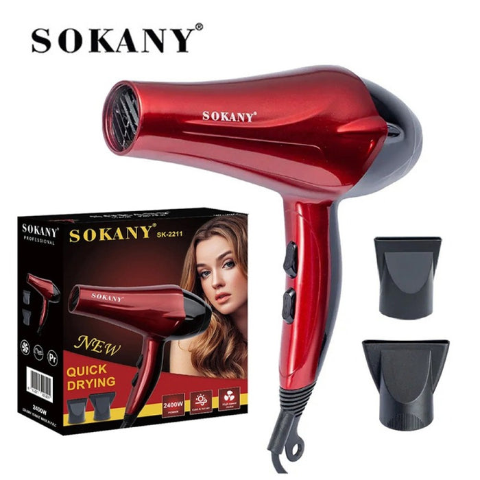 Sokany 2400W Quick Drying Hair Dryer SK-2211 - High-Speed Motor, Hot & Cold Air