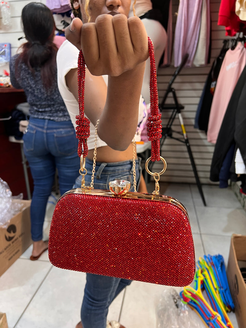 Crystal Luxe Box Clutch Bag A061