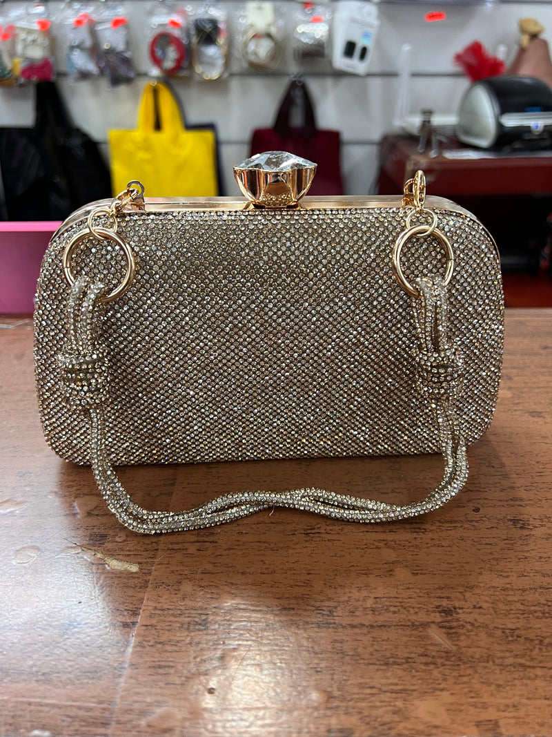 Crystal Luxe Box Clutch Bag A061