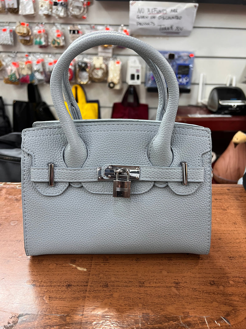 Elegant Lock Detail Structured Mini Handbag A-069