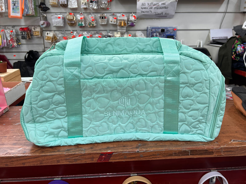 SENMAODA Heart Quilted Weekend Duffel Bag A-057